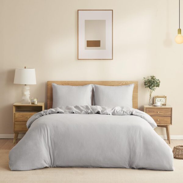 Bedding Duvet Cover Set 100% Linen Breathable Durable Soft Comfy