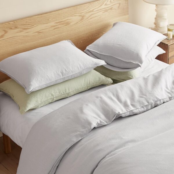 Bedding Duvet Cover Set 100% Linen Breathable Durable Soft Comfy - Image 4