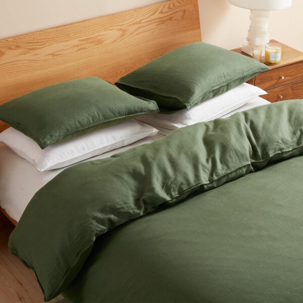 Linen Duvet Cover, Pure Natural French Flax Linen with 8 Corner Ties and Zipper Closure, Soft Breathable Durable for Hot Sleepers - Image 2