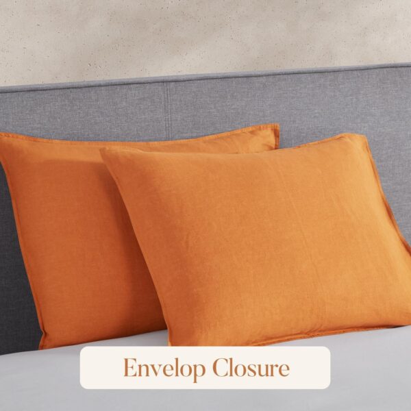 Linen Duvet Cover Bedding Set, Soft & Cozy 3 Pieces Natural Color Cooling Bedding - Image 4