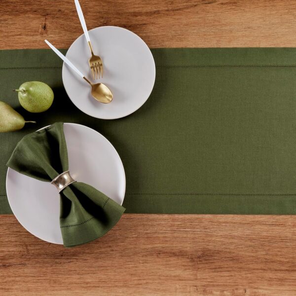 Hemstitched 100% French Flax Linen Napkins – 20 Inch x 20 Inch – Stonewashed Pure Linen Cloth Dinner Napkins - Image 3