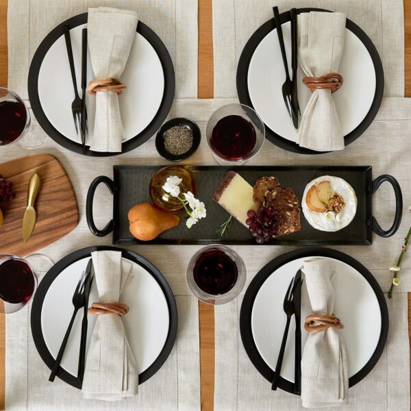 Solid Color 100% Linen Dinner Napkins - Image 4